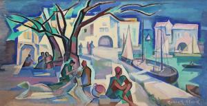 STORCK Romeo 1903-1991,Scene in Balchik,Artmark RO 2017-12-19