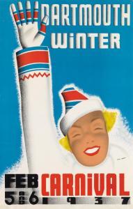 STORCK RUTH,DARTMOUTH WINTER CARNIVAL.,1937,Swann Galleries US 2016-02-11