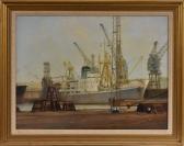 STOREY Terence 1923-2018,The Ahmadu Bello at Hull Dock,Bamfords Auctioneers and Valuers 2018-10-23