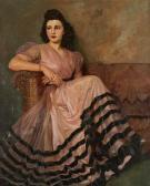 STORIE Jose 1899-1961,Jeune femme à la robe rose.,Horta BE 2016-03-21