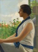 STORIE Jose 1899-1961,Jeune femme contemplant son jardin,Horta BE 2010-11-08