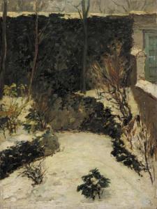 STORM VAN S\’GRAVESANDE Charles 1841-1924,A snow-covered backyard,Christie's GB 2000-04-18