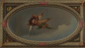 STORTENBEKER JOHANNES 1821-1899,A Decorative Oval Relief with Putto,1856,AAG - Art & Antiques Group 2023-06-19
