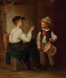 STORY George Henry 1835-1923,Boys with Drums & Soldier Hat,1878,Shannon's US 2022-06-23