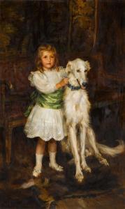 STORY Julian 1850-1919,Best Friends (Louis Zborowski and his Borzoi),1898,Sotheby's GB 2022-07-13