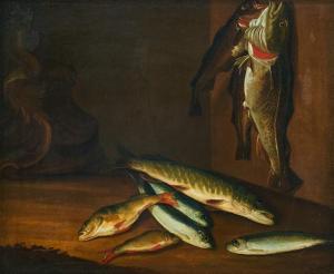 STOSKOPF Sebastian 1597-1657,Stilleben med fiskar,Uppsala Auction SE 2021-09-14