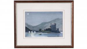 STOTT Fred 1910-2006,Eilean Donan under a Full Moon,1995,Anderson & Garland GB 2024-04-11