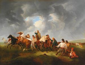 STOTZ Otto 1805-1873,Herd of Horses and Herdsmen in Wallachia,Palais Dorotheum AT 2019-09-18