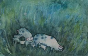 STOUPE Jenny,LITTER OF PIGS,Ross's Auctioneers and values IE 2023-08-16
