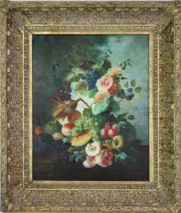 STOURTON J.A,Still Life with Maize, Peaches and Grapes,Halls GB 2021-06-16