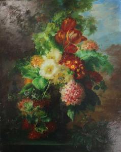 STOURTON J.A,Still Life with Tulips and Primroses,Halls GB 2021-06-16
