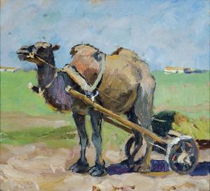 STOZHAROV Vladimir Feodorovich 1926-1973,Camel in harness,1954,Sovcom RU 2024-02-20