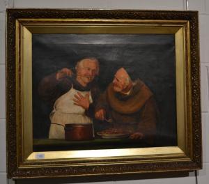 STRACHAN E T,Two Monks Sampling a DIsh of Food,1898,Tennant's GB 2016-10-08