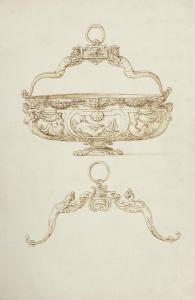 STRADA JACOPO 1515-1588,Design for a basin with swing handles,Bonhams GB 2014-10-29