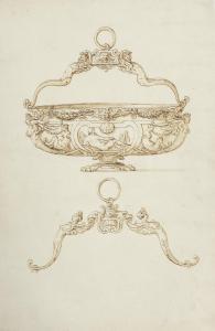 STRADA JACOPO 1515-1588,Design for a basin with swing handles,Bonhams GB 2013-10-30