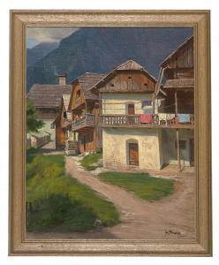 STRAKA Josef 1864-1946,Häuser von Pürgg,Palais Dorotheum AT 2019-11-23