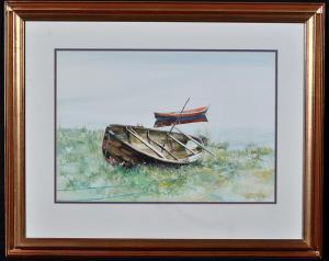 STRAKER Edwin 1921-2011,Boats at a lakeside,Anderson & Garland GB 2016-11-08