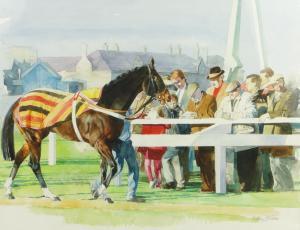 STRAKER Edwin 1921-2011,Horse racing scene,Burstow and Hewett GB 2014-04-30
