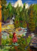 Strals Aleksandrs 1879-1947,Landscape with red figure,Antonija LV 2008-11-29