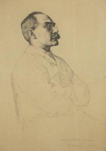 STRANG David,Portrait of Rudyard Kipling/  half length,Simon Chorley Art & Antiques GB 2012-02-02