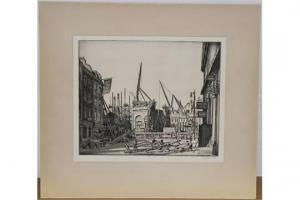 STRANG Ian 1886-1952,The Demolition of Regents Street,1923,Tooveys Auction GB 2015-01-28