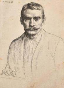 STRANG William 1859-1921,a self portrait of the artist,1995,John Nicholson GB 2023-12-20