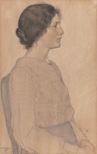 STRANG William,Portrait of a young girl, three-quarter-length, se,1903,Christie's 2012-05-31
