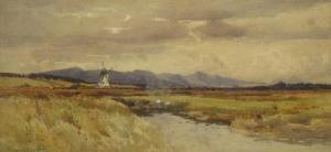STRANGE Albert 1882-1897,"The Marshes Anglesea (sic)", bleak landscape wit,Dee, Atkinson & Harrison 2013-07-05