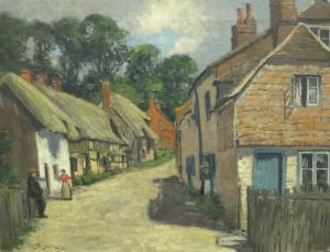STRANGE Christopher William 1902-1931,On a Village Street,1912,Brightwells GB 2019-07-24