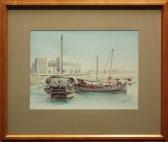 STRANGE Reg B,Pearling Dhows at Customs House, Ras Tanura,1956,Clars Auction Gallery US 2009-08-08