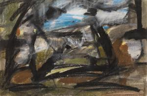 STRANSKY Ferdinand 1904-1982,Landscape (forest lake),1965,im Kinsky Auktionshaus AT 2023-04-18