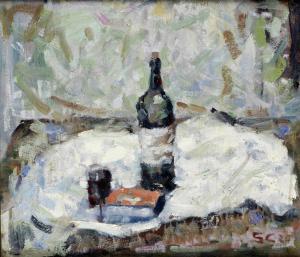 STRATFORD CALDECOTT Harry 1886-1929,Still life with bottle,1920,Bonhams GB 2015-09-09