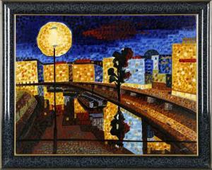 STRAUCH Bob 1912-1978,Nocturno: Blick auf die Berliner Promenade,1964,DAWO Auktionen DE 2021-05-28