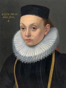 STRAUCH Lorenz 1554-1630,Portrait of a noblewoman,1602,Galerie Koller CH 2020-09-25
