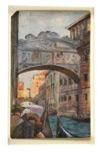STRAUCH Ludwig Karl 1875-1959,Die Seufzerbrücke in Venedig,Allgauer DE 2016-04-08
