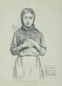 STRAUCH Ludwig Karl 1875-1959,Portrait of a young girl,1917,Nagyhazi galeria HU 2016-03-22