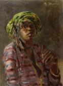 STRAUCH Ludwig Karl 1875-1959,Portrait of
a woman from the East,1901,Galerie Koller CH 2010-03-22