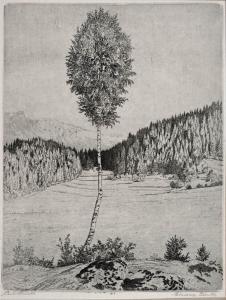 STRAUSS Carl 1873-1957,Continental landscape with tree,Mallams GB 2018-02-28
