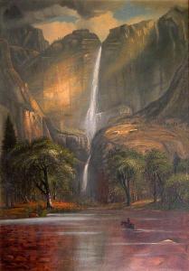STREET Florence Nightingale 1884-1903,Yosemite falls with Indian encampment,Bonhams GB 2010-10-18