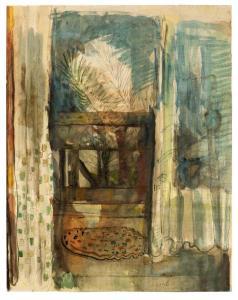STREICHMAN Yehezkel 1906-1993,Landscape through the window,1948,Cambi IT 2024-01-31