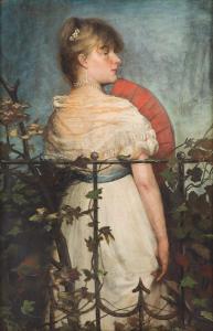 STREITT Franciszek 1839-1890,Lady in the garden,Desa Unicum PL 2024-01-30
