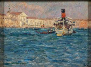 STREMEL Max Arthur 1859-1928,Venedig - Dampfer (Venice - Steamer),Skinner US 2018-05-11
