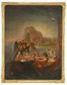 STRENG Johan Joachim 1707-1763,Mytologiskt motiv med färden till de dödas,Stockholms Auktionsverket 2006-11-29