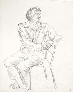 STRENITZ Käthe 1923-2017,Study of a man seated full-length,Rosebery's GB 2018-09-26