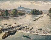 STRETTI Viktor 1878-1957,Prague, a View of Hradčany,1933,Palais Dorotheum AT 2023-12-12