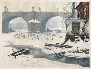 STRETTI ZAMPONI Jaromir 1882-1959,Charles Bridge,Vltav CZ 2017-11-30