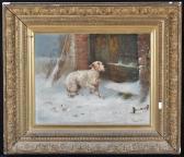 STRETTON Philip Eustace 1884-1920,A dog at a snow-covered doorstep,Anderson & Garland GB 2018-06-12