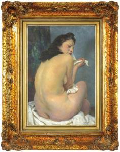 STRIBRNY Vladimir 1905-1970,Sitting nude,Art Consulting CZ 2022-10-23