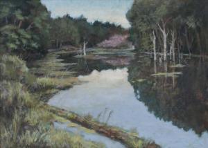 Stricker Carl Heinz 1926-2003,Serene River Landscape,Burchard US 2021-06-13