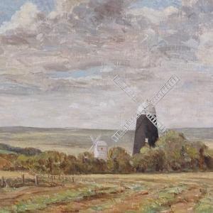 STRICKLAND William John 1788-1854,windmills near Hastings,Burstow and Hewett GB 2019-10-16